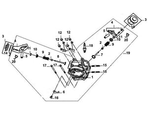 Cali Classic 50 – E-02 Cylinder Head – 18 Plug CR6HSA