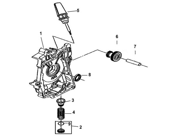 Cali Classic 50 – E-06 R. Crank Case Cover – 06 Start Reduction Gear