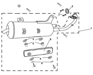 Cali Classic 50 – F-16 Exhaust Muffler – 01 Exhaust Muffler ASSY