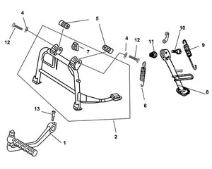 Cali Classic 50 – F-17 Main Stand / Kick Starter Arm – 06 Main Stand SPG