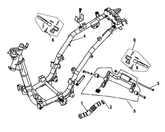 Cali Classic 50 – F-21 Frame Body / Engine Hanger – 02 L. Cover Duct Band