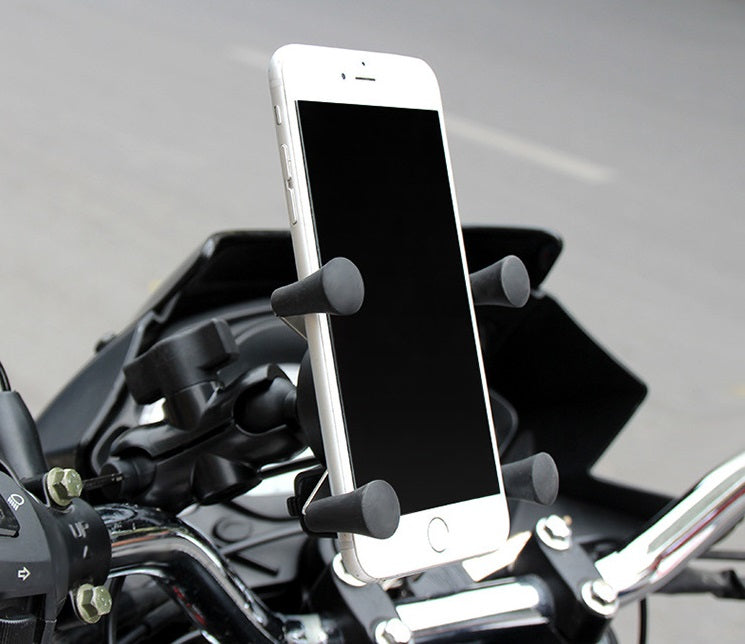 thumbnail image 2 of MDPROMCP Motorcycle Phone Holder With USB Charger, For Kawasaki Ninja ZX-6RR 250 400, 360° Rotation 2 of 4