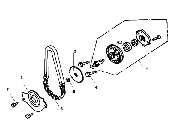 Havana Classic 125 – E 09 Oil Pump – 04 Flange Bolt 6x25