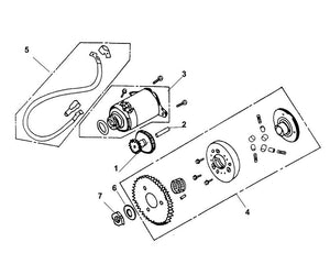 Havana Classic 125 – E 10 Starter Motor / Clutch Outer – 05 Starter Motor Cable