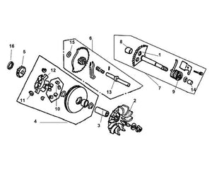 Havana Classic 125 – E 12 Drive Case / Kick Starter Spindle – 09 Kick Starter Spring