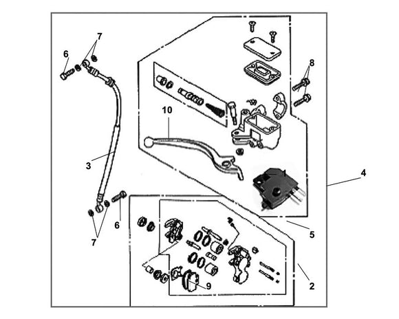 Havana Classic 125 – F 04 Front Brake Master Cylinder – 05 FR. M/C ASSY