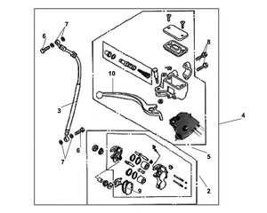 Havana Classic 125 – F 04 Front Brake Master Cylinder – 04 FR. Master Cylinder