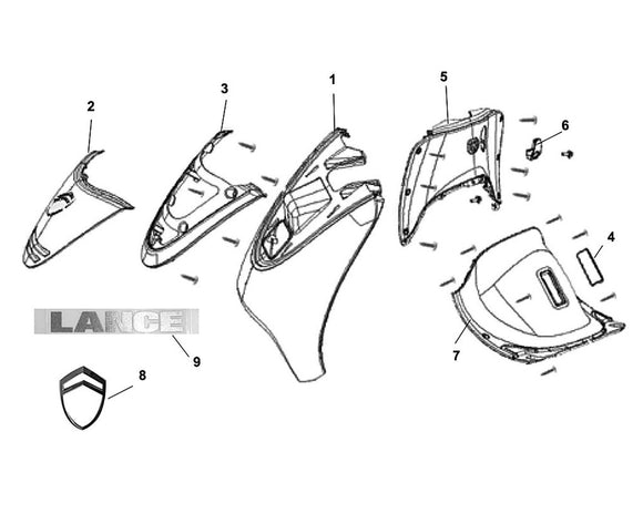 Havana Classic 125 – F 06 Front Cover / Front Inner Box – 02 FR. Top Cover - Havana Classic 125