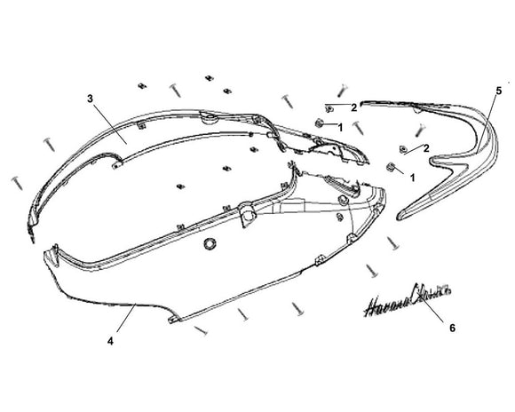 Havana Classic 125 – F 08 Body Cover – 05 RR. Body Chrome Cover