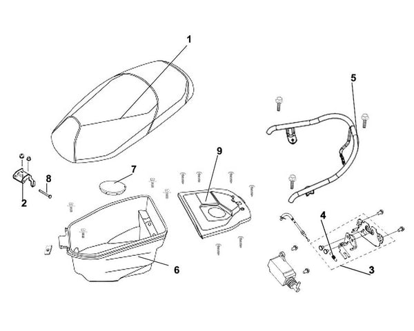 Havana Classic 125 – F 12 Seat / Rear Grip – 01 Double Seat COMP