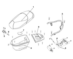 Havana Classic 125 – F 12 Seat / Rear Grip – 09 Fuel Tank Cover