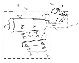 Havana Classic 125 – F 16 Exhaust Muffler – 01 Exhaust Muffler ASSY