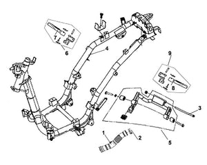 Havana Classic 125 – F 21 Frame Body / Engine Hanger – 02 L. Cover Duct Band