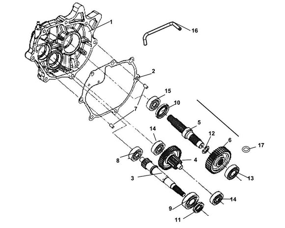 Havana Classic 200i – E 11 Mission Case & Drive Shaft – 13 Radial Ball BRG. 6203