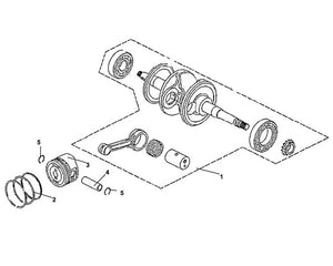 Havana Classic 200i – E 13 Crank Shaft – 02 Piston Ring Set