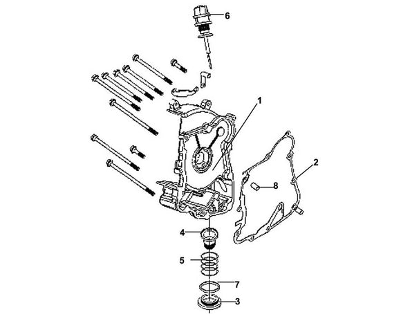 Havana Classic 200i – E 06 R. Crank Case Cover – 04 Oil Filter Screen