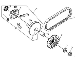 Havana Classic 200i – E 09 Movable Drive Face Assy – 09 Plain Washer 12MM