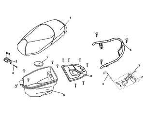 Havana Classic 200i – F 12 Seat / Rear Grip – 04 Seat Lock Cable