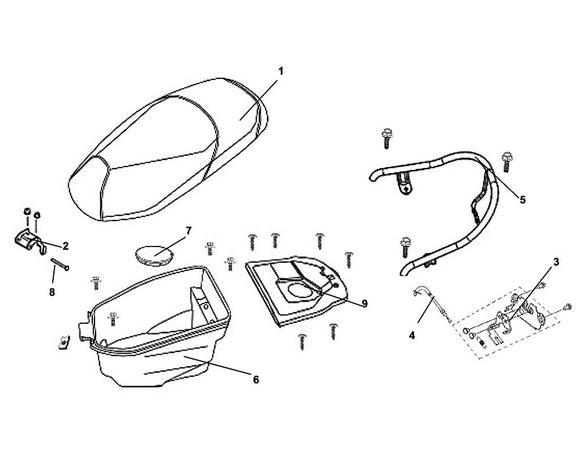 Havana Classic 200i – F 12 Seat / Rear Grip – 04 Seat Lock Cable