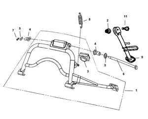 Havana Classic 200i – F 17 Main Stand / Kick Starter Arm – 03 Stand Stop Rubber A