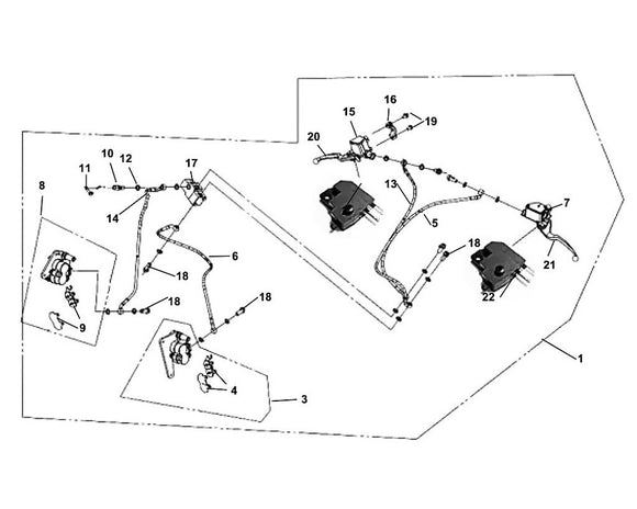 Havana Classic 200i – F 04 CBS Brake System – 15 FR M/C ASSY