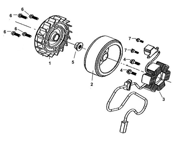 Havana Classic 50 – E 07 AC Gen. Assy – 06 Flange Bolt 6x16