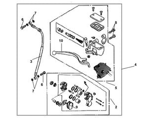 Havana Classic 50 – F 04 Front Brake Master Cylinder – 02 Caliper ASSY