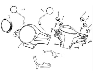 Havana Classic 50 – F 05 Handle Cover – 09 L Mirror ASSY