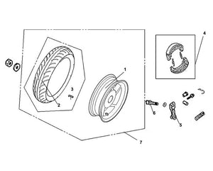 Havana Classic 50 – F 11 Rear Wheel – 04 Rear Brake Shoe