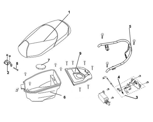 Havana Classic 50 – F 12 Seat / Rear Grip – 07 Carburetor Acc Panel