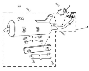 Havana Classic 50 – F 16 Exhaust Muffler – 02 EXH. Pipe Gasket