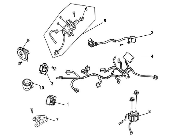 Havana Classic 50 – F 20 Wire Harness – 05-1 Key Set (With 6 Pin Connector)