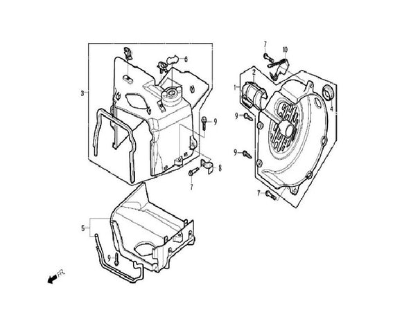 Italian Classic 150 – E-01 FAN COVER / SHROUD – 09 - FLANGE TAPPING SCREW M5X16