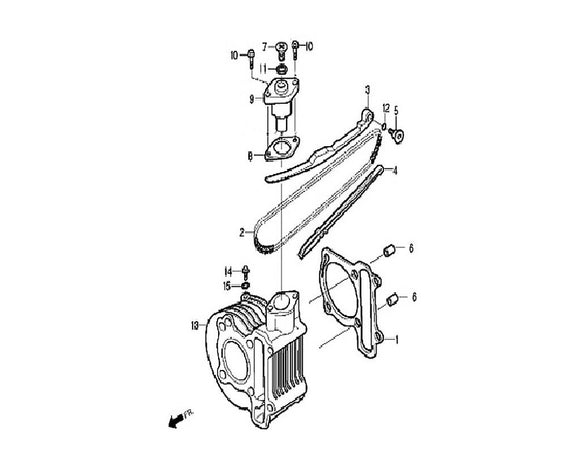 Italian Classic 150 – E-05 CHAIN / CYLINDER – 06 - DOWEL PIN 10X16