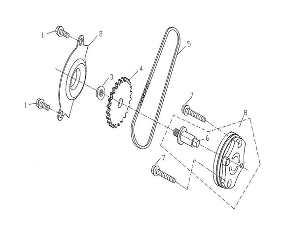 Italian Classic 150 – E-08 OIL PUMP – 05 - DRIVING CHAIN, OIL PUMP