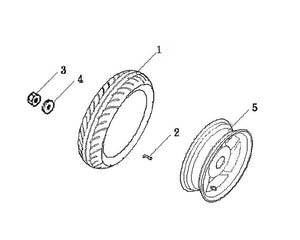 Italian Classic 150 – F-11 REAR WHEEL ASSY – 01 - TIRE(120/70-12)