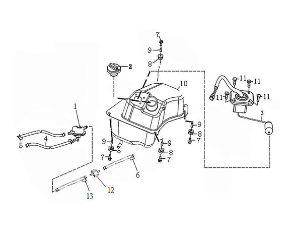 Italian Classic 150 – F-13 FUEL TANK – 01 - FUEL COCK ASSY