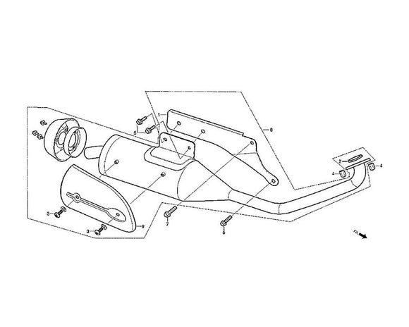 Italian Classic 150 – F-16 EXHAUST MUFFLER – 07 - BOLT M8X40