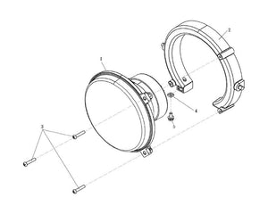 Italian Classic 150 – F-1 HEAD LIGHT – 02 - LAMP HOLDER