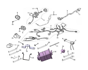 Italian Classic 150 – F-20 WIRE HARNESS – 24 - VACCUE PIPE(THREE-WAY PIPE TO FOUR-WAY PIPE)