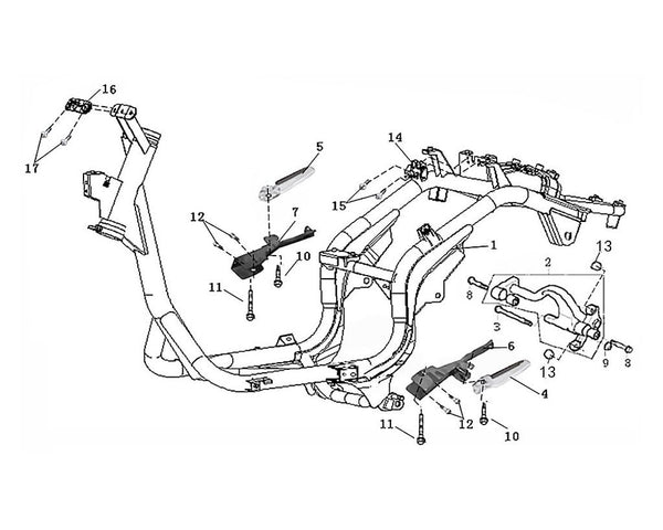 Italian Classic 150 – F-21 FRAME – 09 - FLANGE NUT M10*1.25