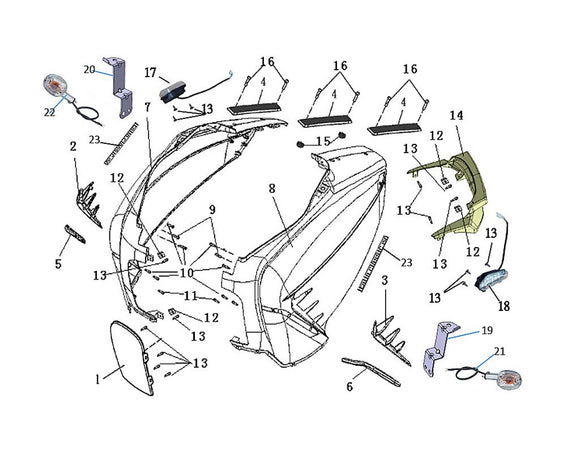 Italian Classic 150 – F-8 LH&RH FENDER – 12 - CLIP