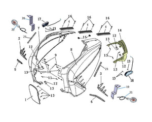 Italian Classic 150 – F-8 LH&RH FENDER – 16 - SCREW M6*16