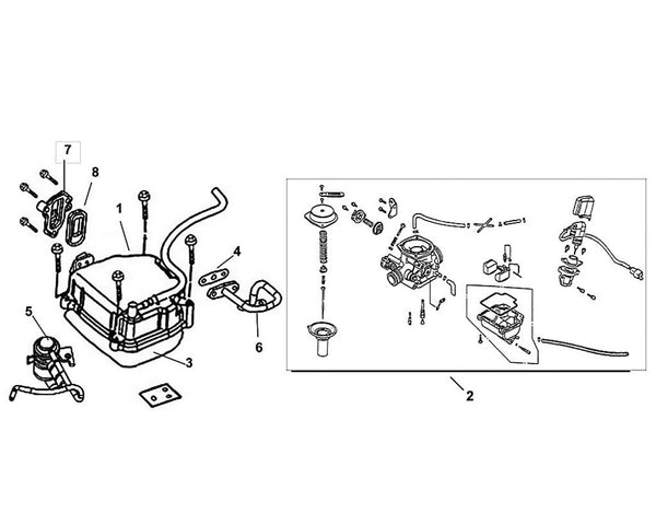 PCH 125 – E 02 Cylinder Head Cover / Carburetor – 01 Valve Cover