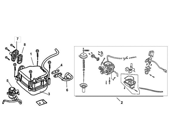PCH 125 – E 02 Cylinder Head Cover / Carburetor – 02 Carburetor ASSY