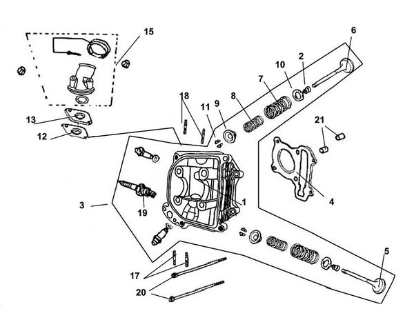 PCH 125 – E 03 Cylinder Head – 10 Valve Spring Seat