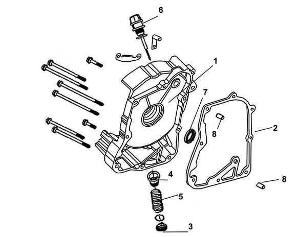 PCH 125 – E 07 Right Crank Case Cover – 04 Oil Filter Screen