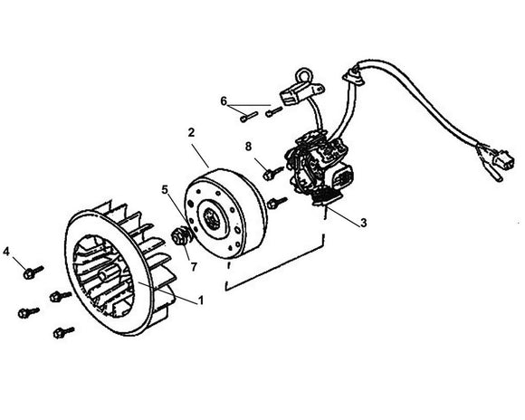 PCH 125 – E 08 Generator / Fly Wheel – 02 A. C. G. Flywheel