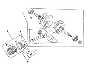 PCH 125 – E 16  Crank Shaft / Piston – 01 Crank Shaft Comp