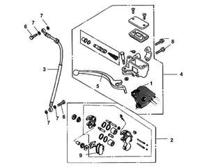 PCH 125 – F 04 Front Brake Master Cylinder – 10 FR Brake ASSY